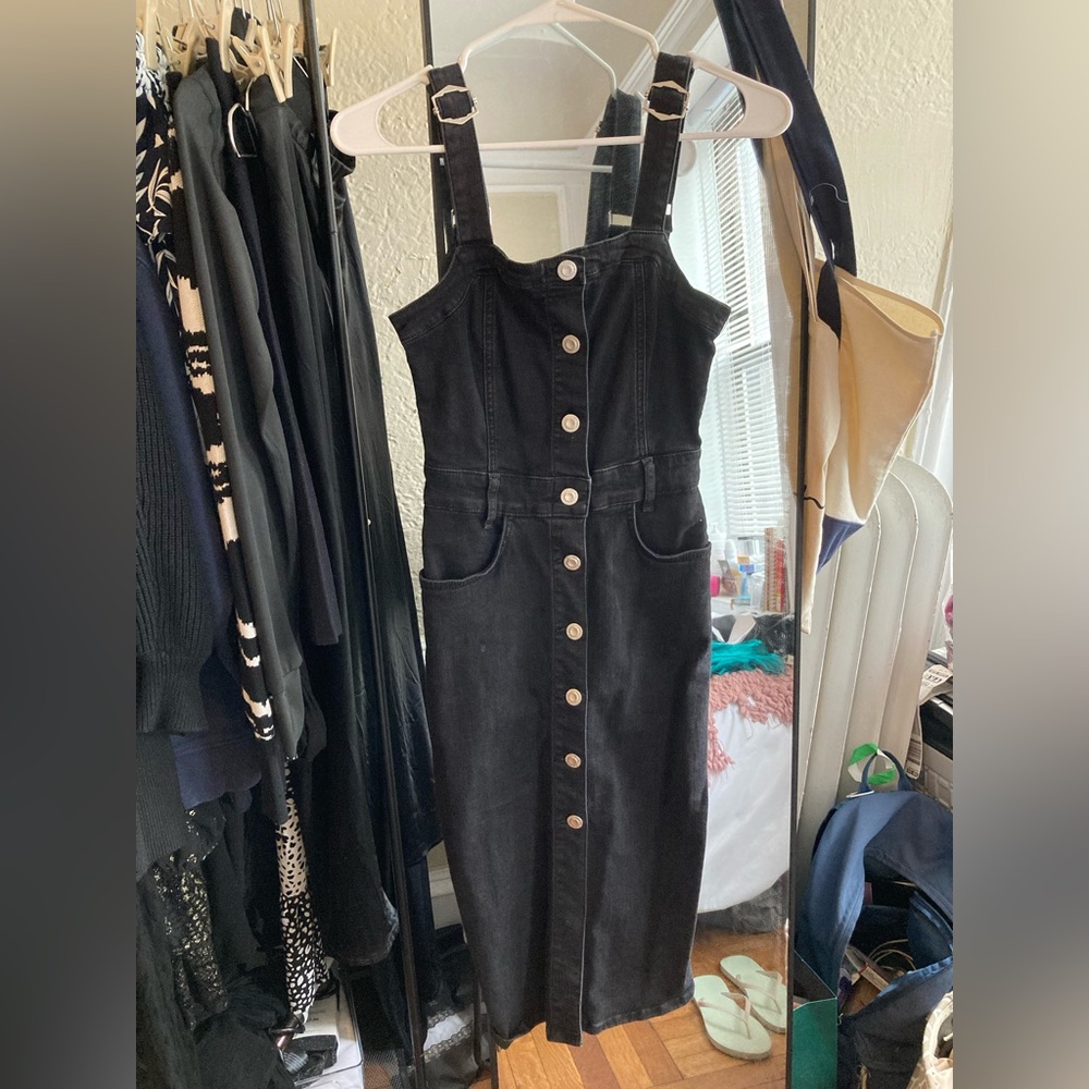 Black ZARA overall dress